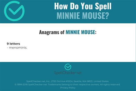 Spelling Minnie Mouse: Dos and Don'ts